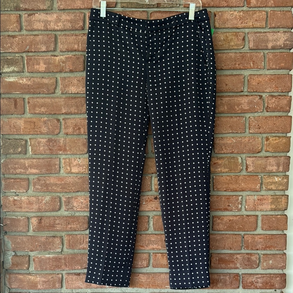 Banana Republic Black and White Dress Pants with Polka Dots